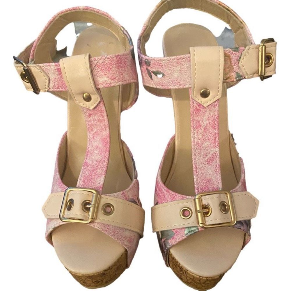 Women’s Pink Ankle Strap & Buckled Heels - Picture 2 of 10